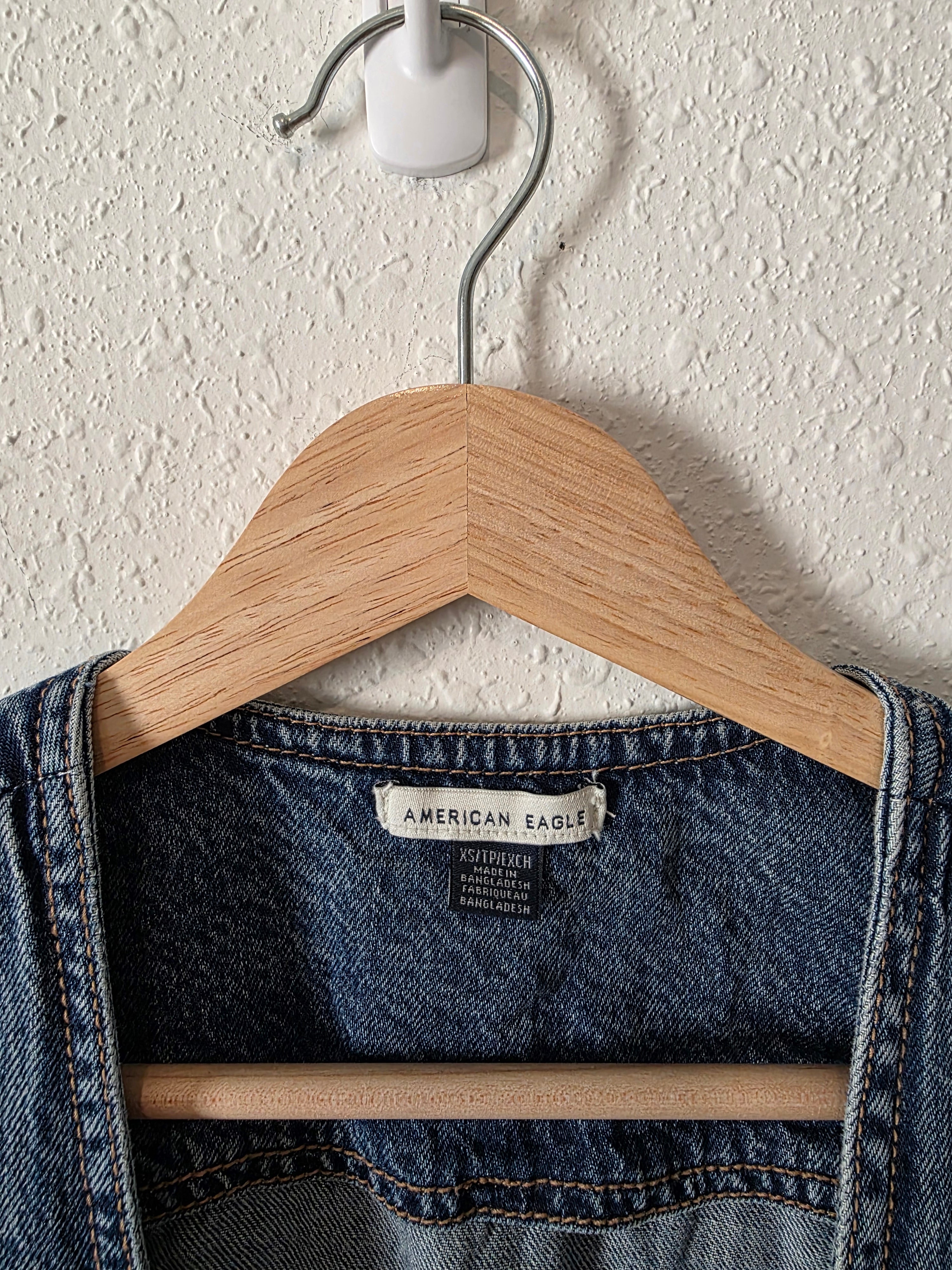 Denim Cropped Vest (XS)