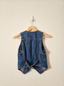 Denim Cropped Vest (XS)