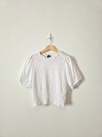 J.Crew Puff Sleeve Smocked Top (S)