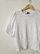J.Crew Puff Sleeve Smocked Top (S)