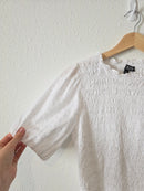 J.Crew Puff Sleeve Smocked Top (S)