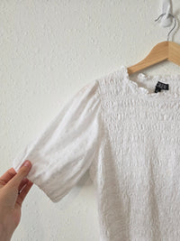J.Crew Puff Sleeve Smocked Top (S)
