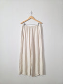 Striped Wide Leg Linen Pants (M)