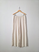 Striped Wide Leg Linen Pants (M)