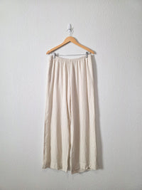 Striped Wide Leg Linen Pants (M)
