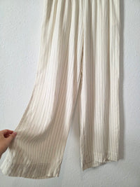 Striped Wide Leg Linen Pants (M)