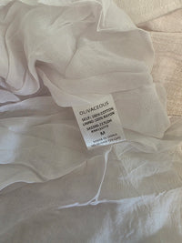 NEW White Smocked Maxi Dress (M)