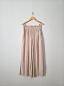 Linen Blend Wide Leg Pants (M)
