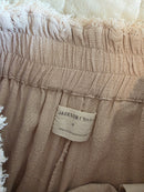 Linen Blend Wide Leg Pants (M)