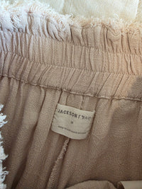 Linen Blend Wide Leg Pants (M)