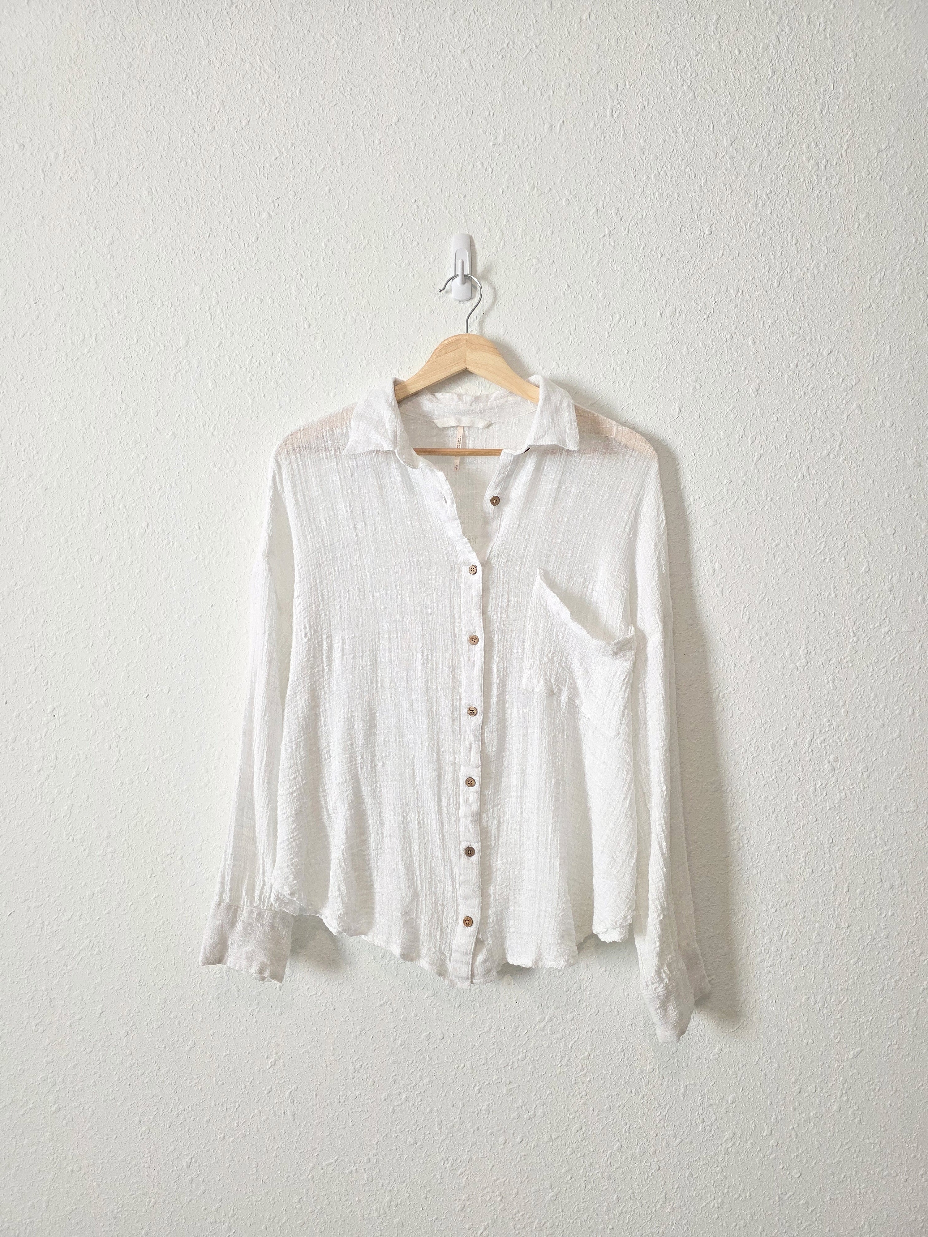Free People Textured Button Up (S)