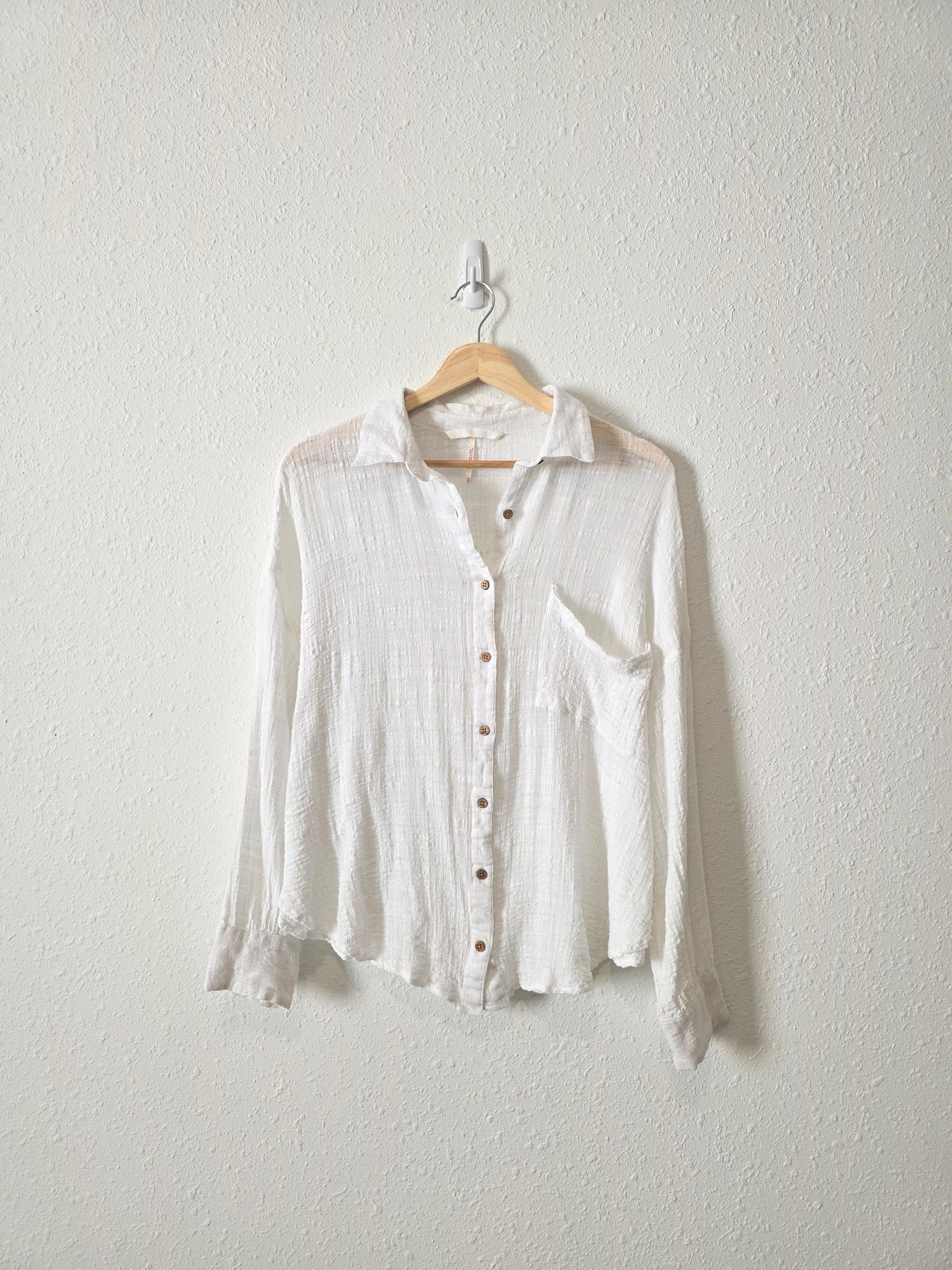 Free People Textured Button Up (S)