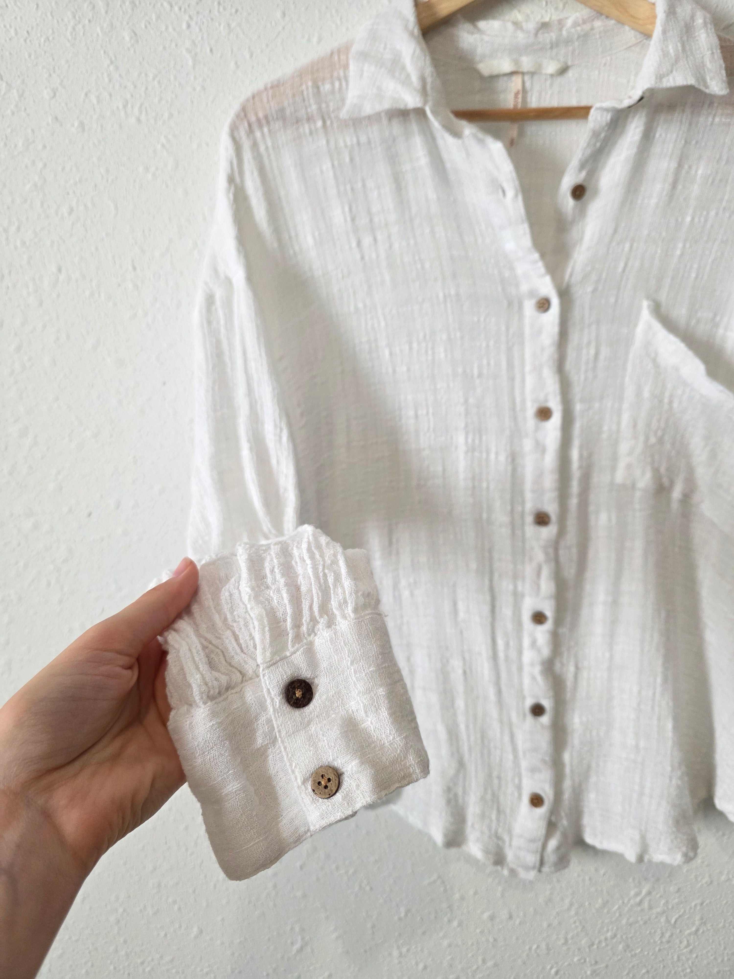 Free People Textured Button Up (S)