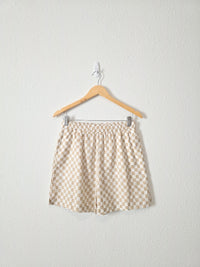 Mod Ref Patterned Cotton Linen Shorts (L)