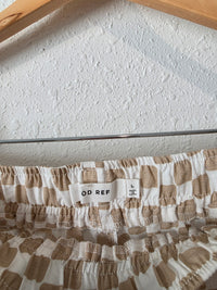Mod Ref Patterned Cotton Linen Shorts (L)