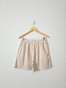 Mod Ref Patterned Cotton Linen Shorts (L)