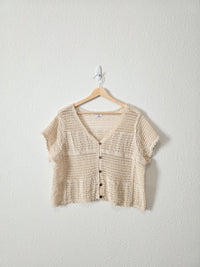 Crochet Button Up Top (M)
