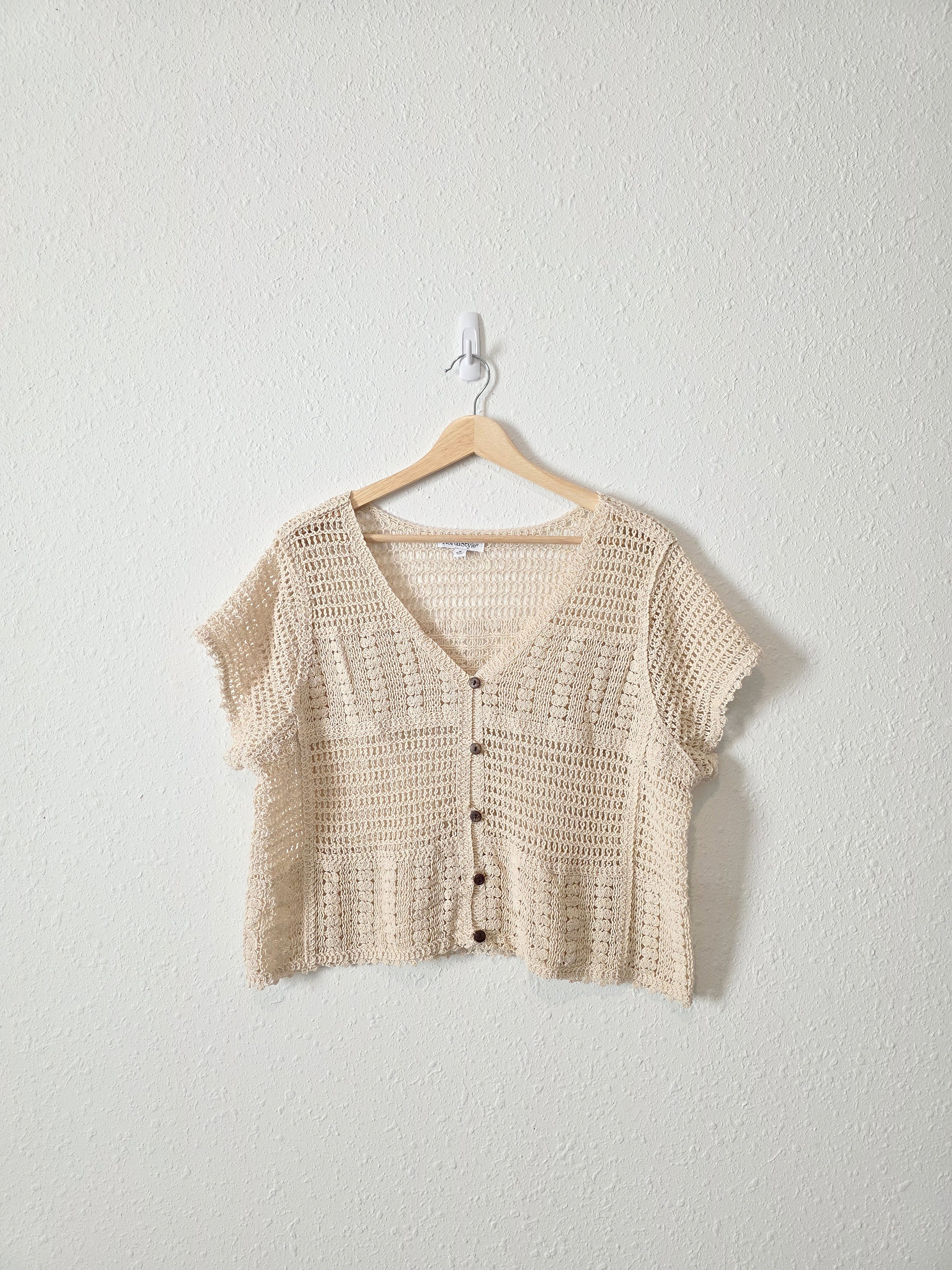 Crochet Button Up Top (M)