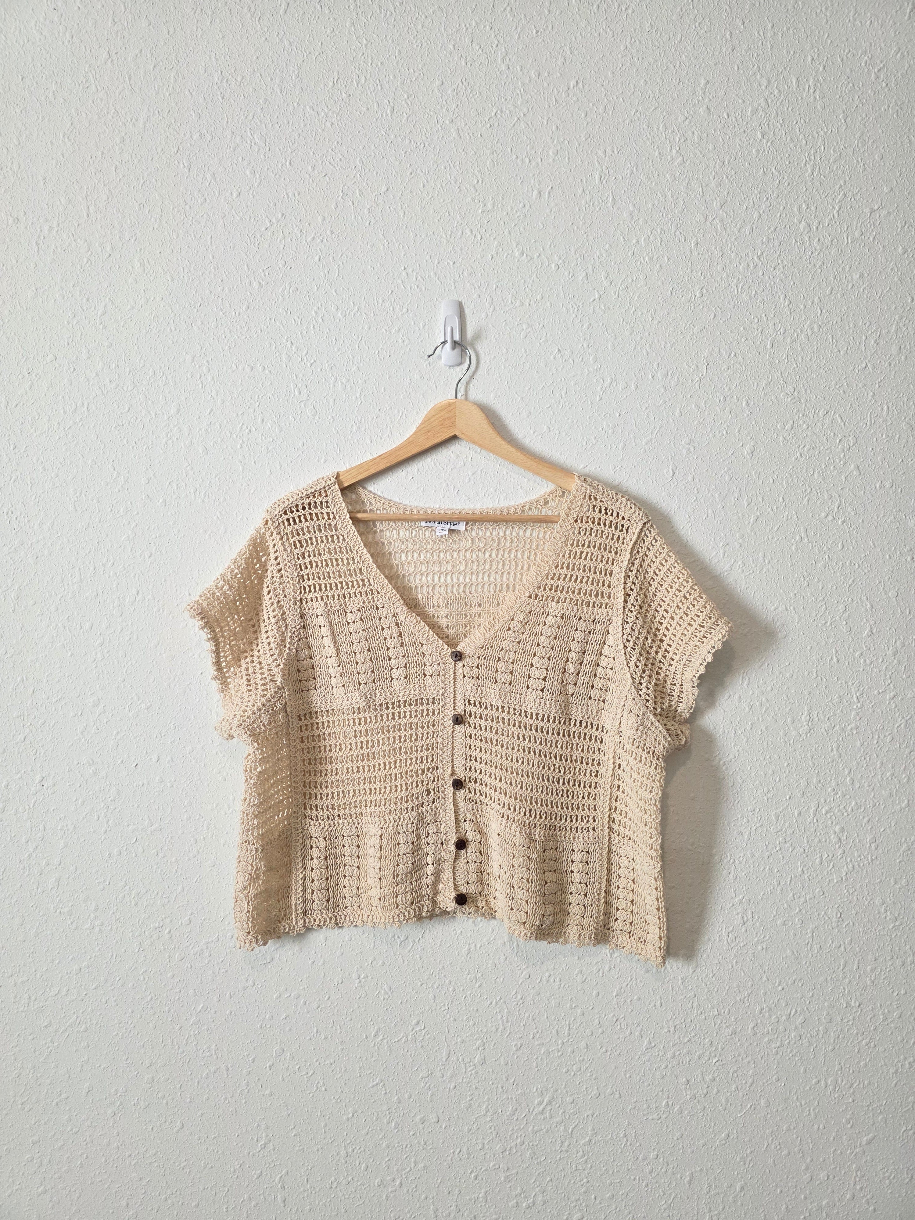 Crochet Button Up Top (M)