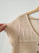 Crochet Button Up Top (M)