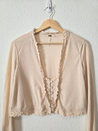 Free People Crochet Ribbed Top (M)