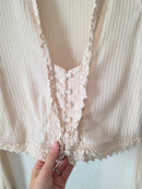 Free People Crochet Ribbed Top (M)