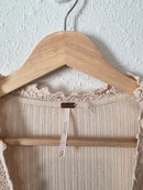 Free People Crochet Ribbed Top (M)