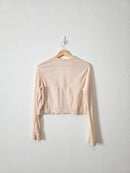 Free People Crochet Ribbed Top (M)