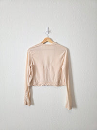 Free People Crochet Ribbed Top (M)