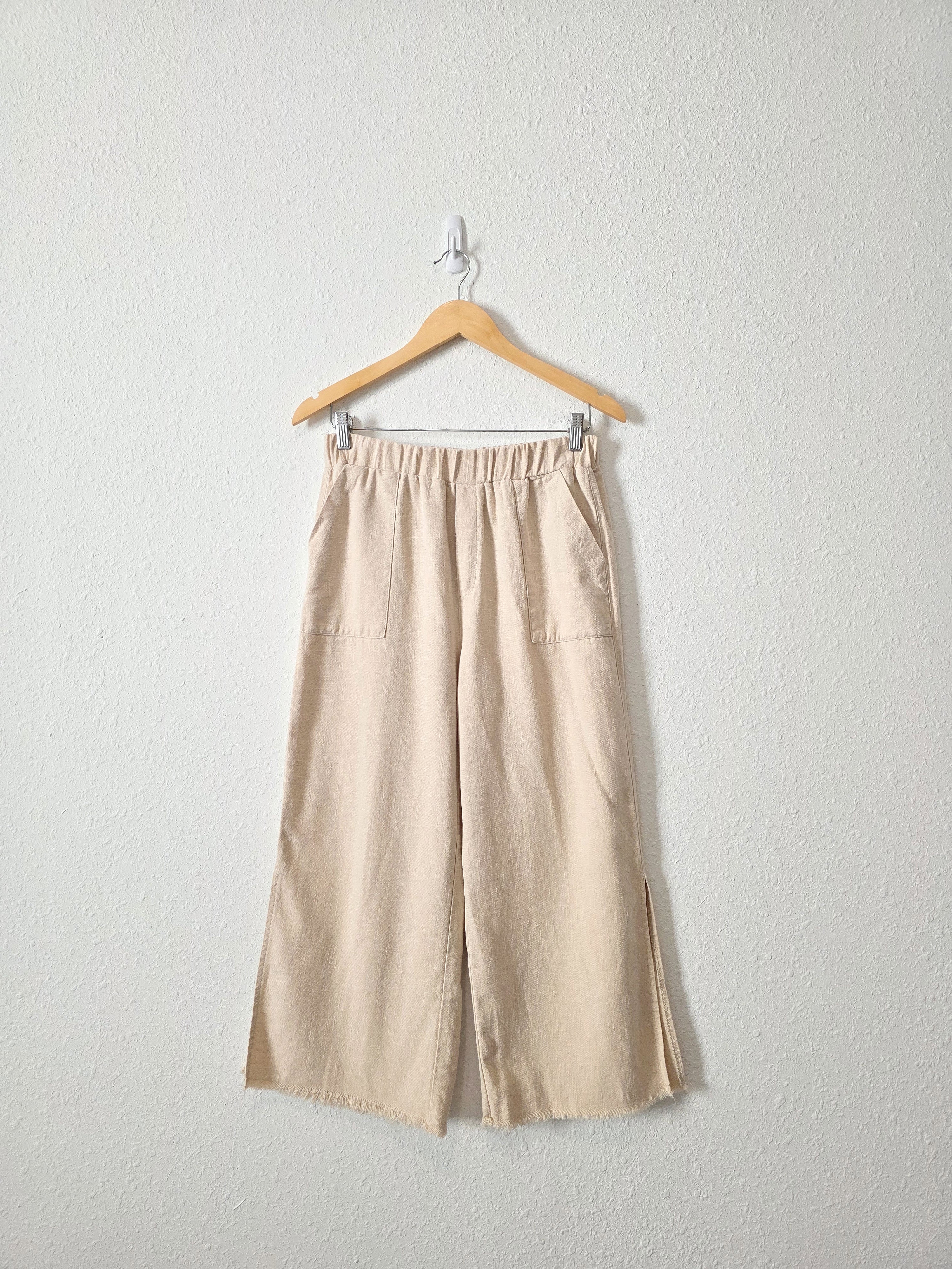 By Together Wide Leg Flax Pants (S)