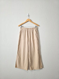 By Together Wide Leg Flax Pants (S)