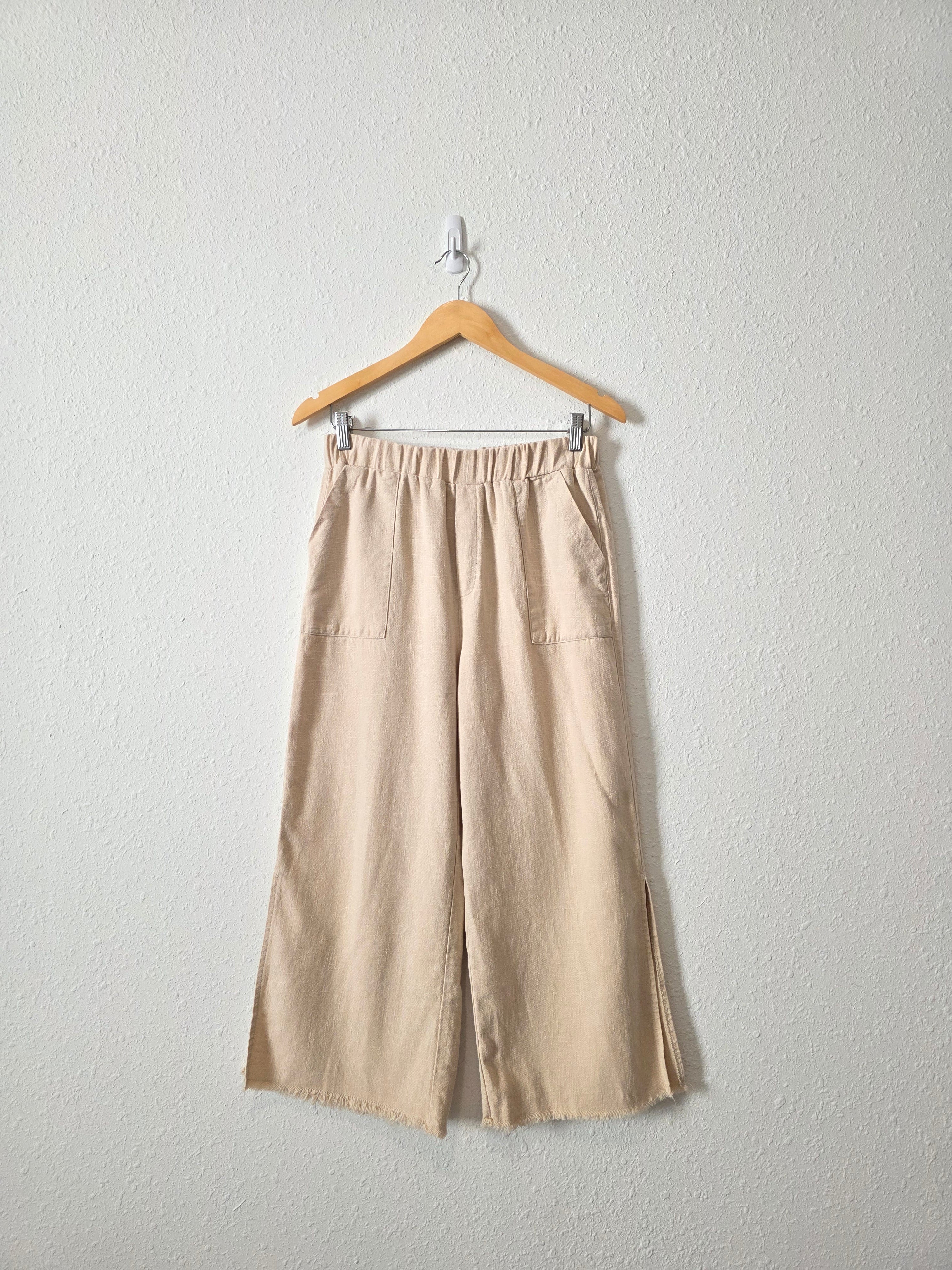 By Together Wide Leg Flax Pants (S)