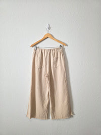 By Together Wide Leg Flax Pants (S)