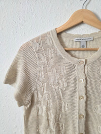 Floral Cotton Button Up Top (S)