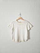 Free People Floral Eyelet Tee (S)