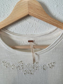 Free People Floral Eyelet Tee (S)