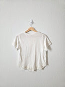 Free People Floral Eyelet Tee (S)