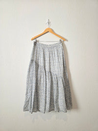 Floral Cotton Midi Skirt (XL)