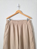 Cotton Gauze Wide Leg Pants (L)