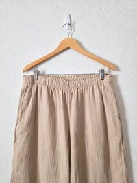 Cotton Gauze Wide Leg Pants (L)