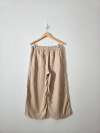 Cotton Gauze Wide Leg Pants (L)