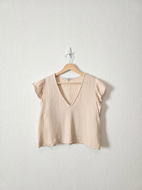 Rails Neutral Gauze Top (S)