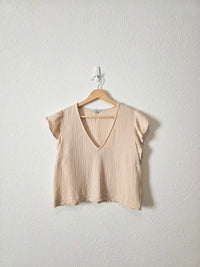 Rails Neutral Gauze Top (S)