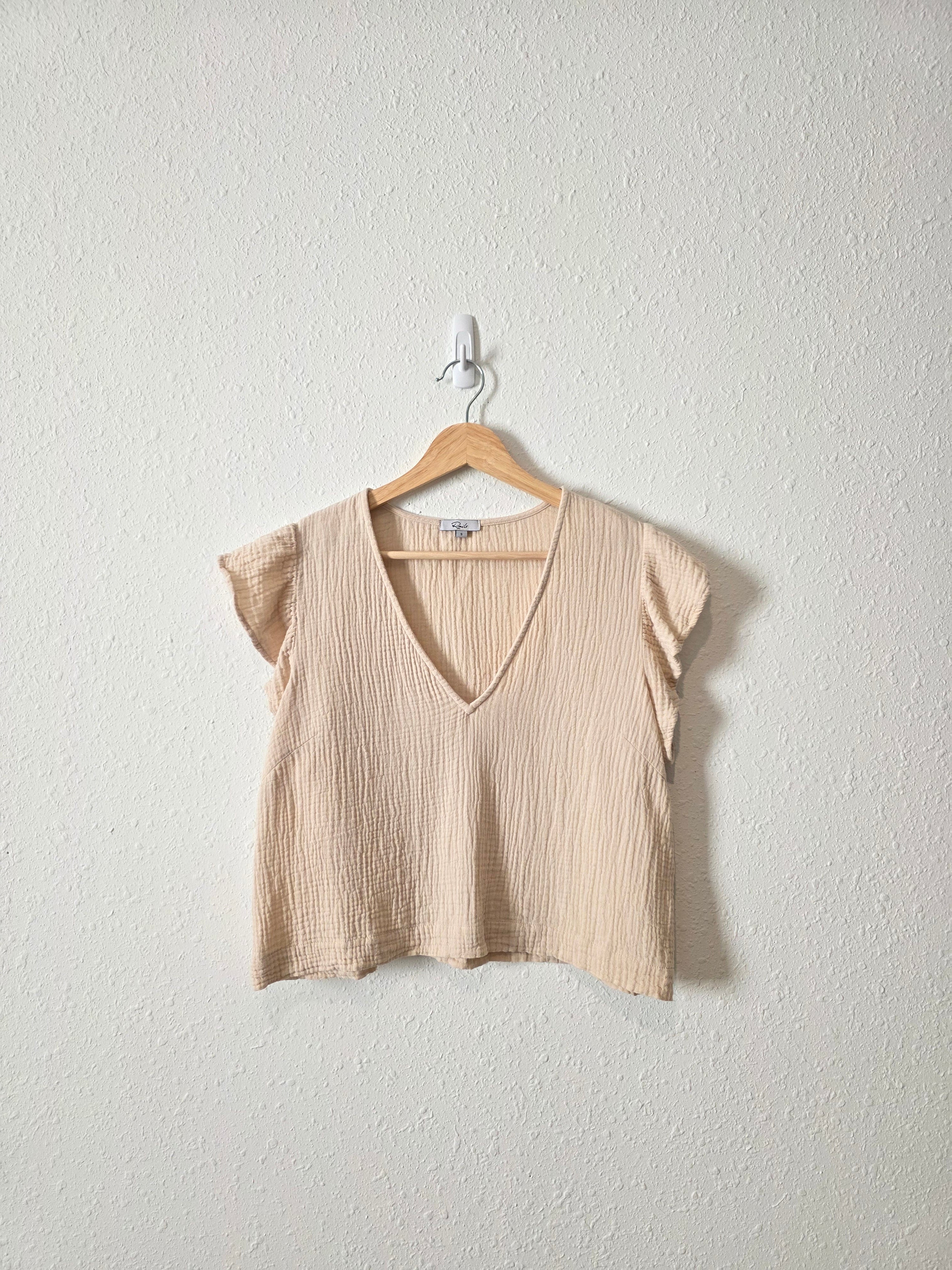 Rails Neutral Gauze Top (S)