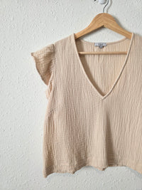Rails Neutral Gauze Top (S)