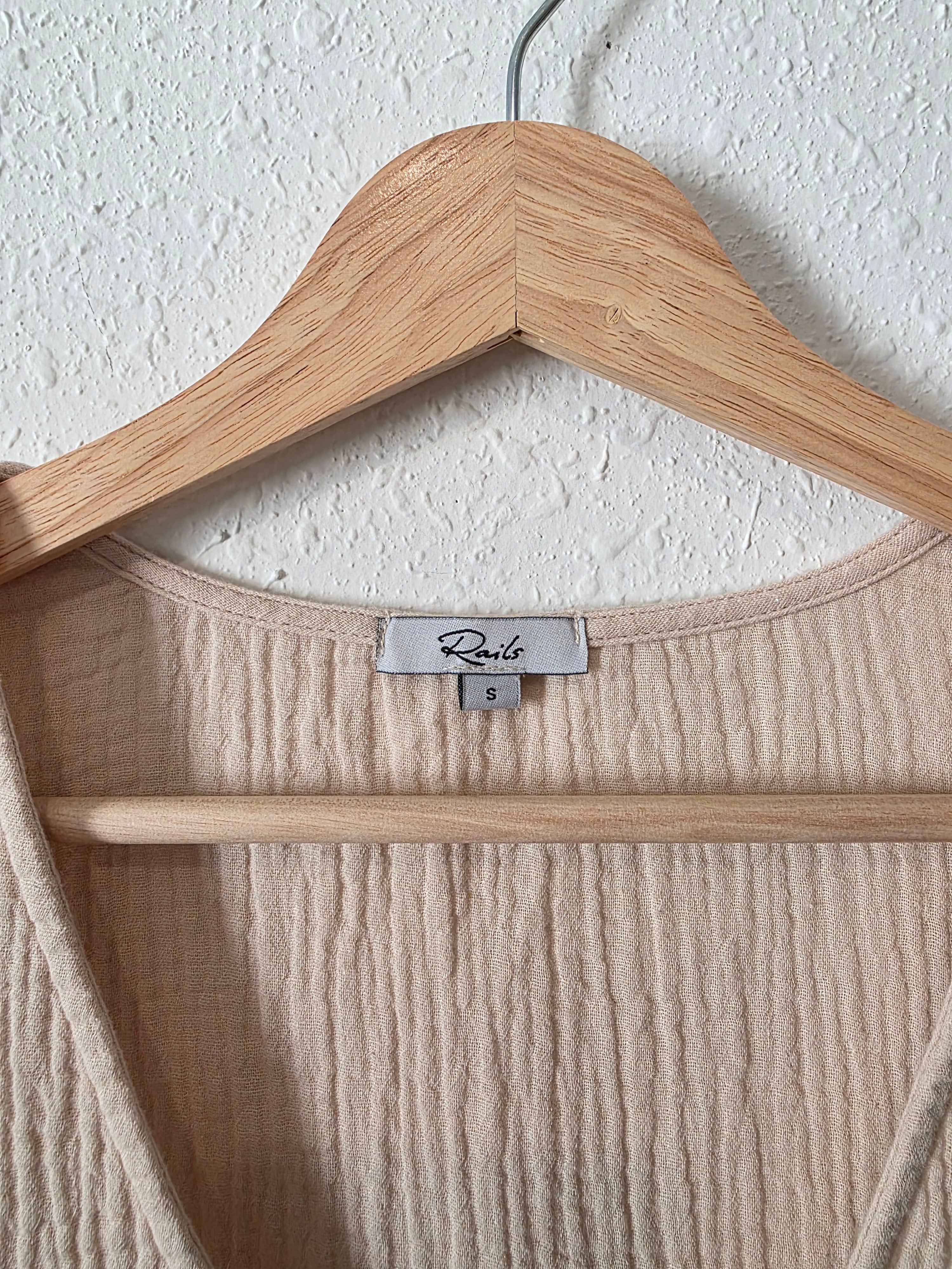Rails Neutral Gauze Top (S)