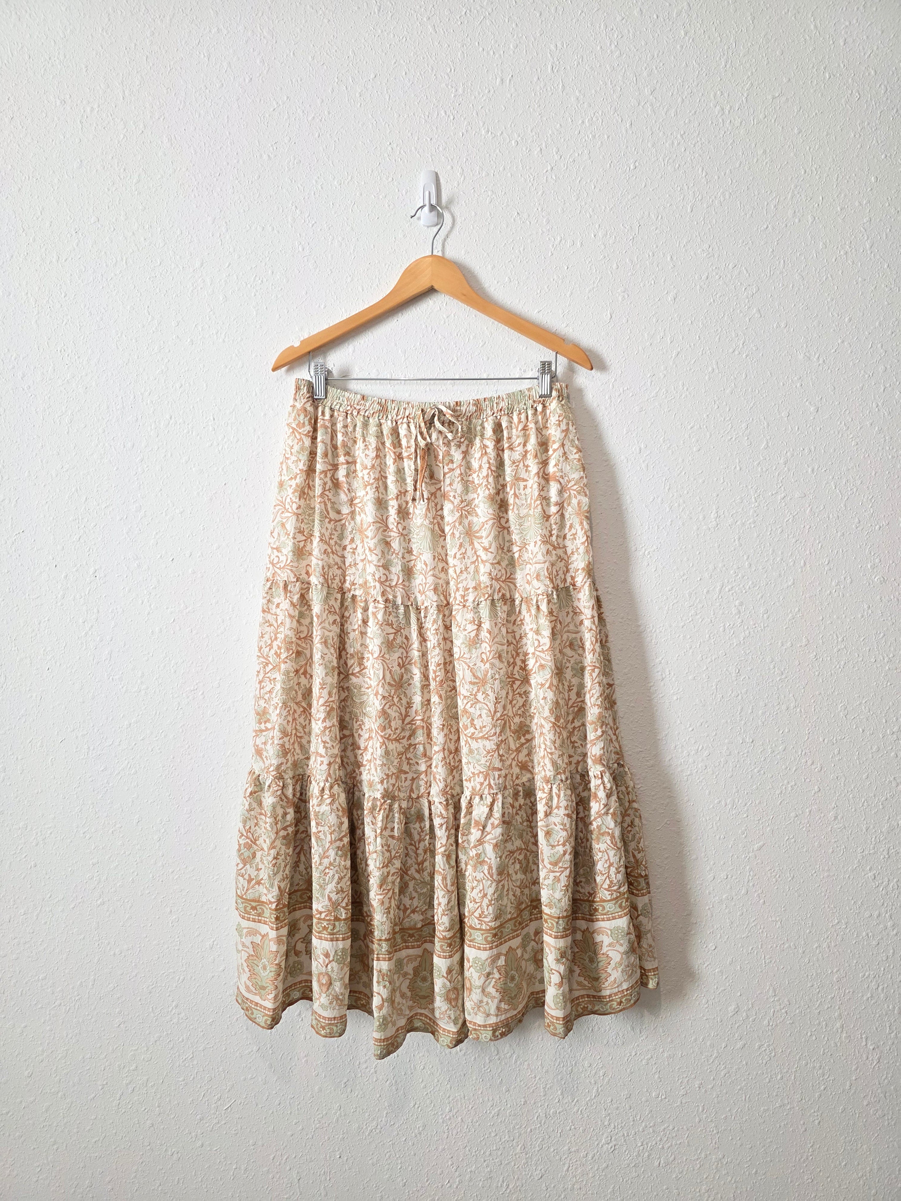 By The River Floral Midi Skirt (L)