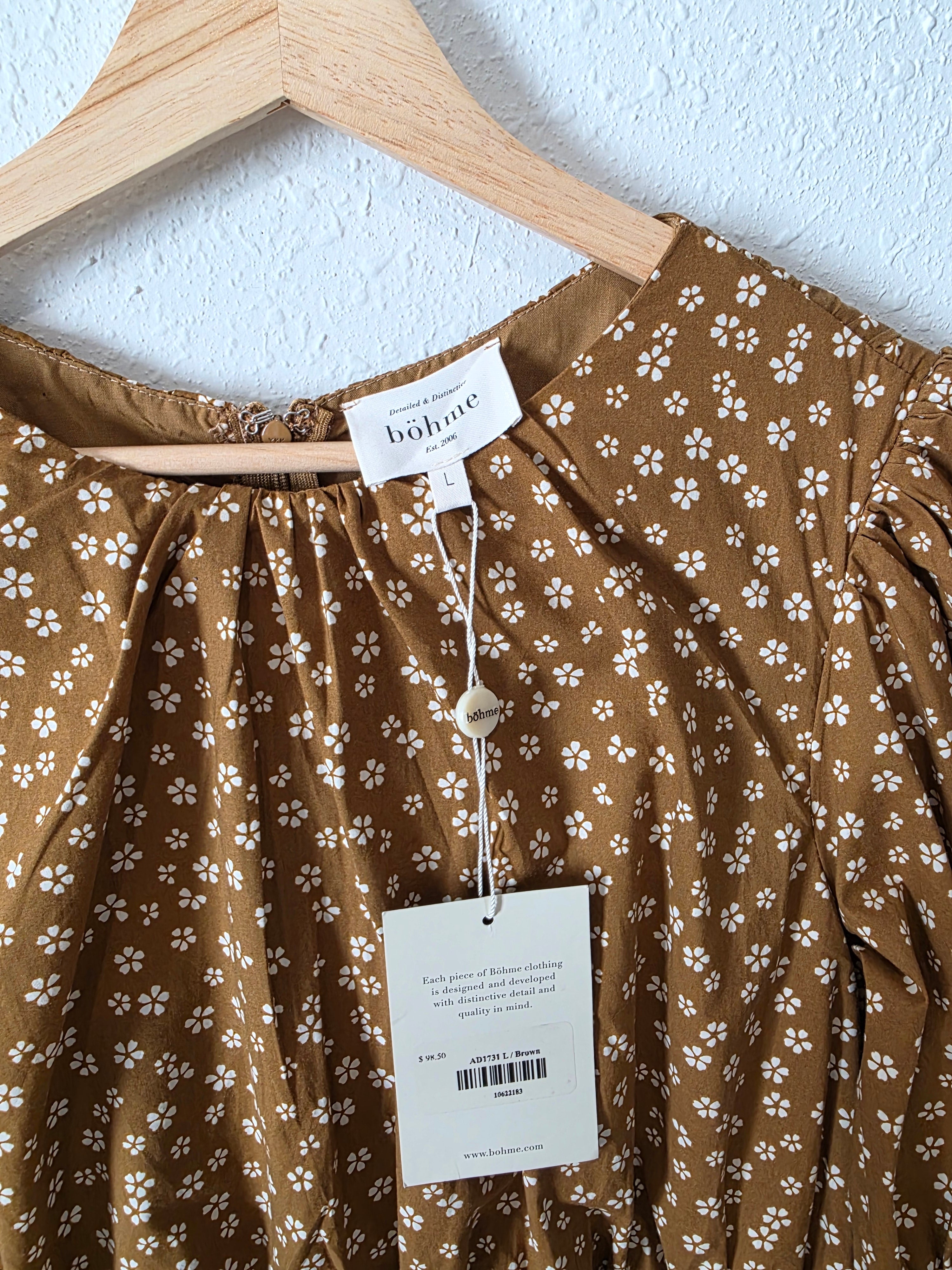NEW Bohme Floral Midi Dress (L)