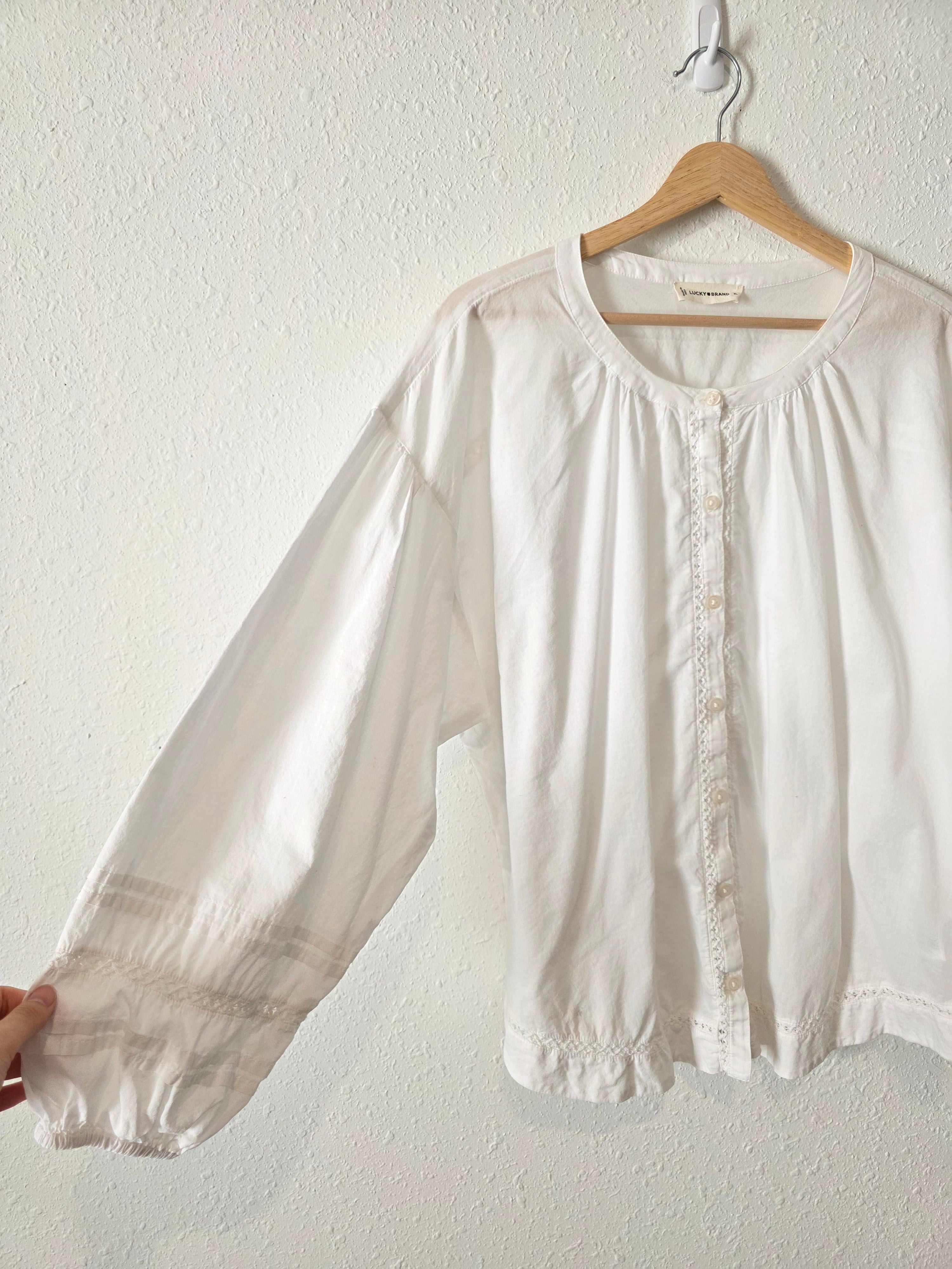 Puff Sleeve Cottagecore Blouse (XL)