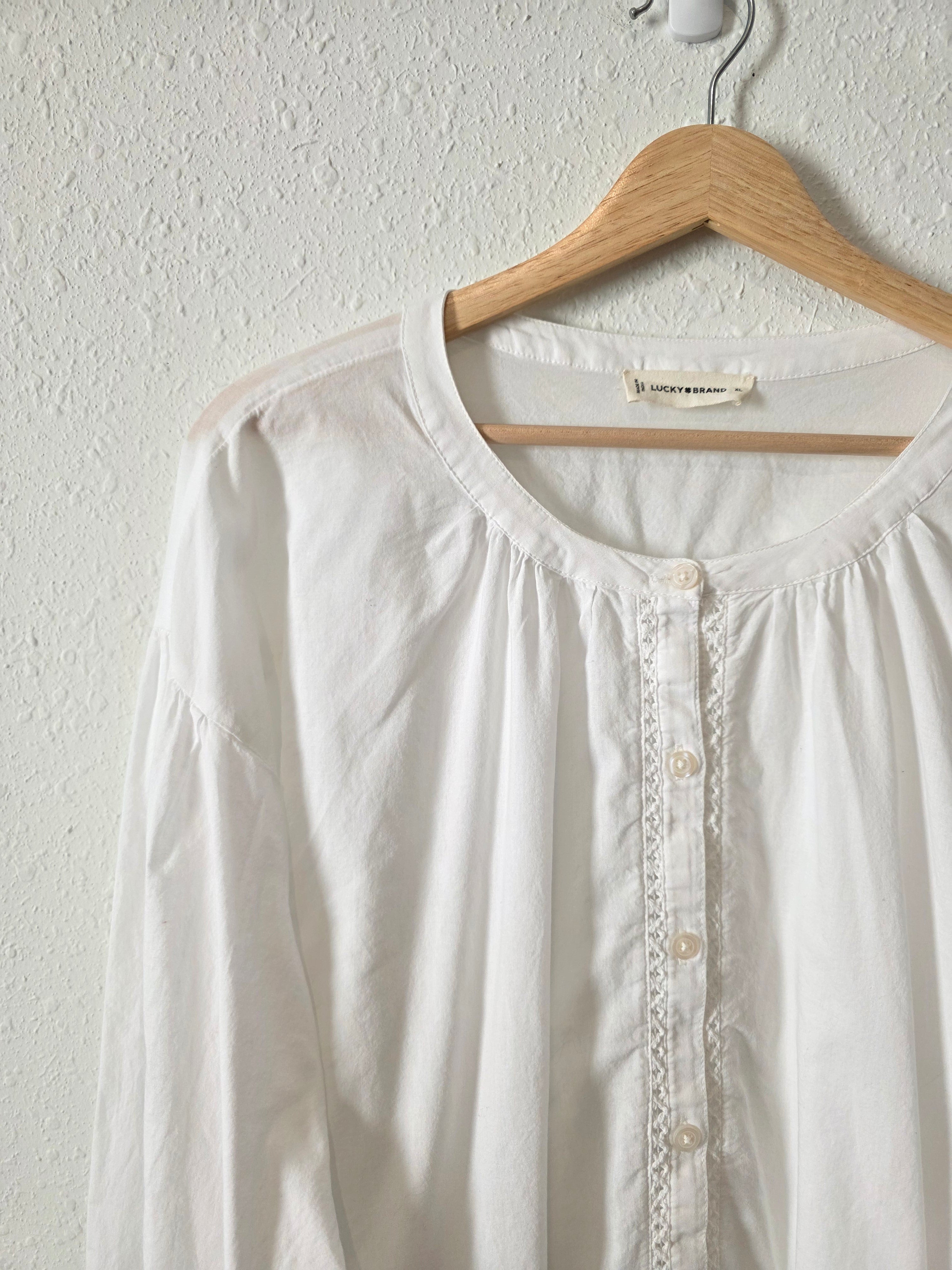 Puff Sleeve Cottagecore Blouse (XL)